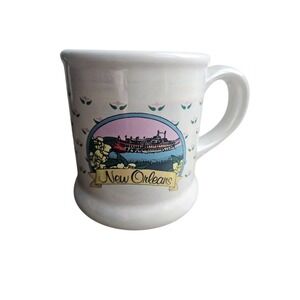 New Orleans Souvenir Coffee Mug Louisiana Riverboat Collectible Lusterware